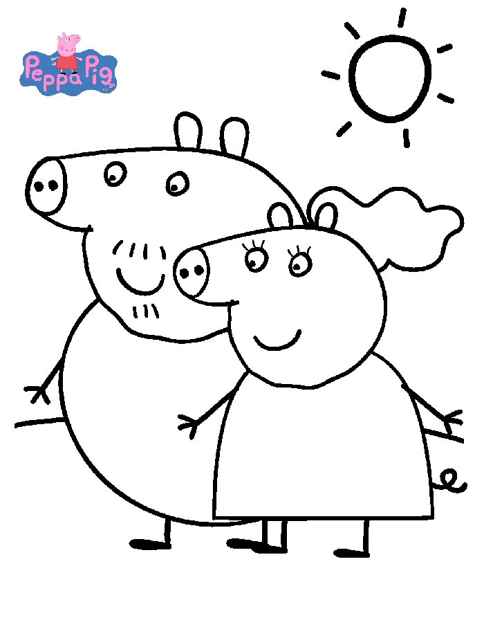 Plansa de colorat cu Peppa Pig 42 37